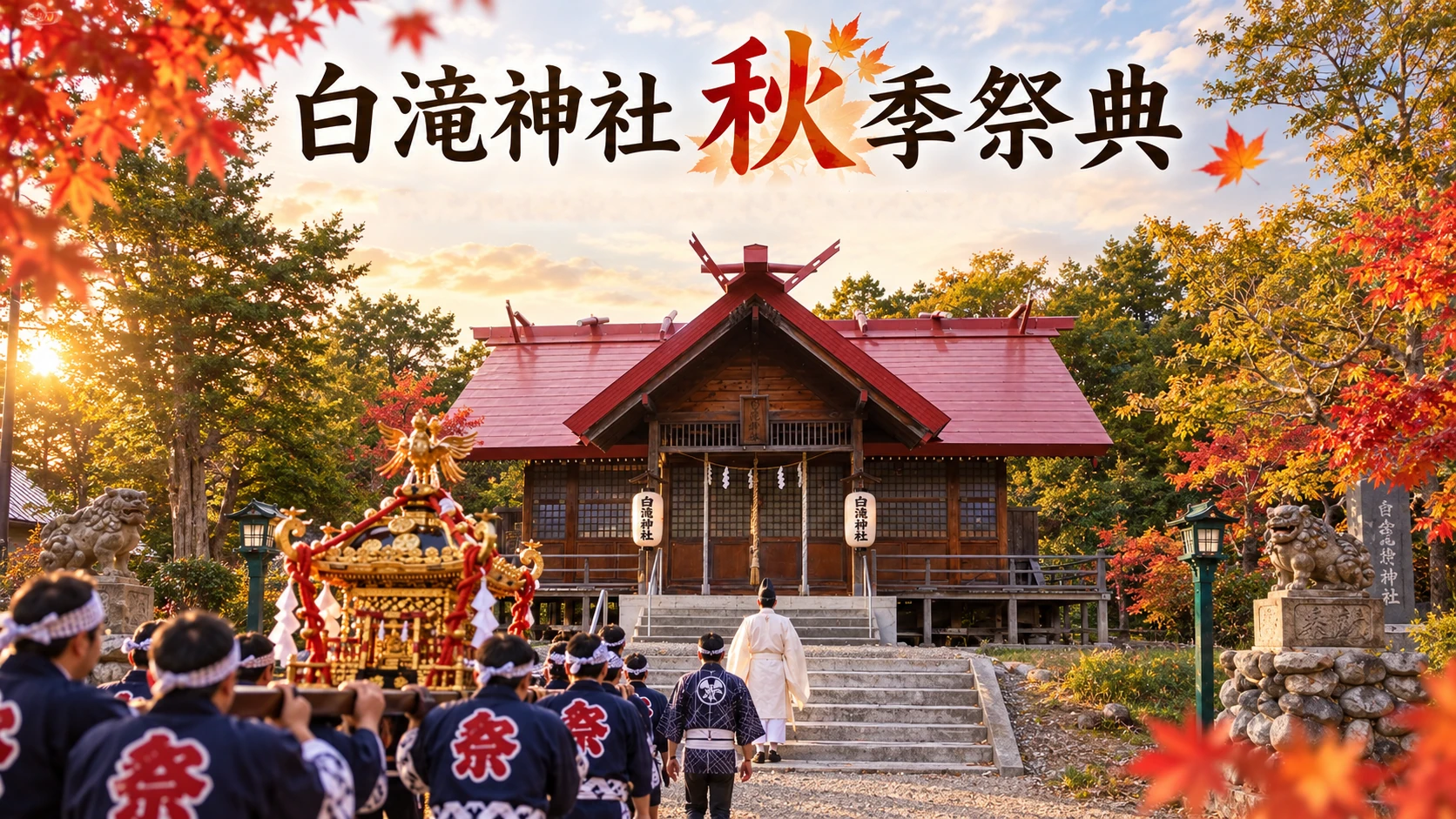 9/12(土)~14(月)に白滝神社秋季祭典が開催されます!